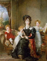 Portrét Elizabeth Lea a jejích dětí, kolem roku 1828 (pár 95338)